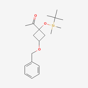 1-[3-(Benzyloxy)-1-[(tert-butyldimethylsilyl)oxy]cyclobutyl]ethan-1-one