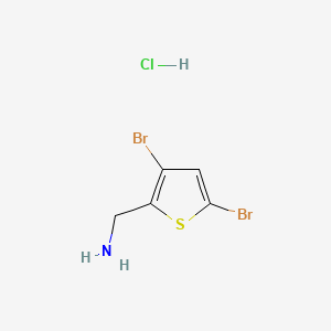 molecular formula C5H6Br2ClNS B13500154 1-(3,5-Dibromothiophen-2-yl)methanamine hydrochloride 