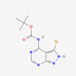 tert-butylN-{3-bromo-1H-pyrazolo[3,4-d]pyrimidin-4-yl}carbamate