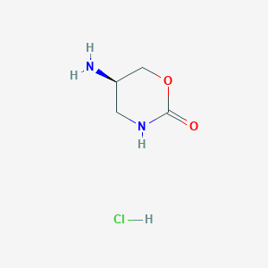 molecular formula C4H9ClN2O2 B13500182 (5R)-5-amino-1,3-oxazinan-2-one hydrochloride 