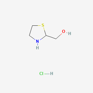 molecular formula C4H10ClNOS B13500195 (1,3-Thiazolidin-2-yl)methanol hydrochloride 