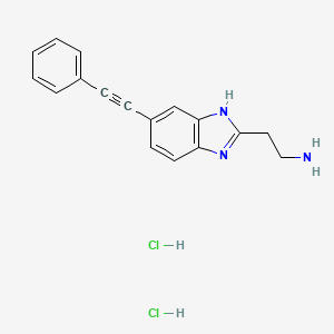 2-[5-(2-phenylethynyl)-1H-1,3-benzodiazol-2-yl]ethan-1-amine dihydrochloride