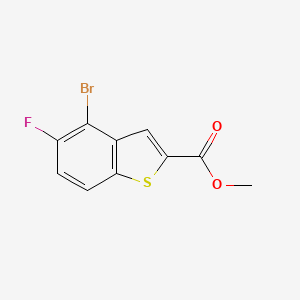 molecular formula C10H6BrFO2S B13500274 Methyl 4-bromo-5-fluoro-1-benzothiophene-2-carboxylate 