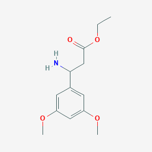 molecular formula C13H19NO4 B13500330 Ethyl 3-amino-3-(3,5-dimethoxyphenyl)propanoate 