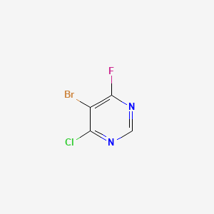 molecular formula C4HBrClFN2 B13500352 5-Bromo-4-chloro-6-fluoropyrimidine 