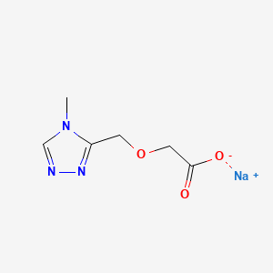 molecular formula C6H8N3NaO3 B13500358 sodium 2-[(4-methyl-4H-1,2,4-triazol-3-yl)methoxy]acetate 