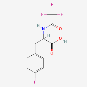 molecular formula C11H9F4NO3 B13500374 3-(4-Fluorophenyl)-2-[(2,2,2-trifluoroacetyl)amino]propanoic acid CAS No. 39801-54-2