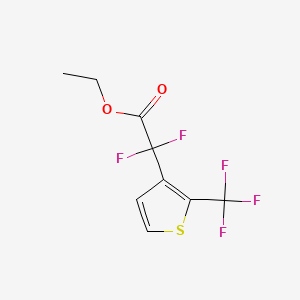 molecular formula C9H7F5O2S B13500389 Ethyl 2,2-difluoro-2-[2-(trifluoromethyl)thiophen-3-yl]acetate 