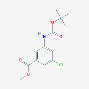 molecular formula C13H16ClNO4 B13500417 Methyl 3-[(tert-butoxycarbonyl)amino]-5-chlorobenzoate 