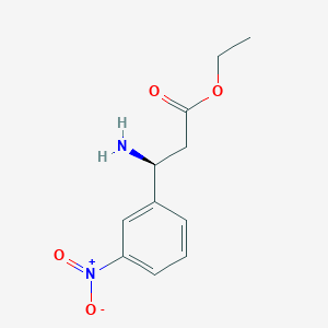 molecular formula C11H14N2O4 B13500428 ethyl (3S)-3-amino-3-(3-nitrophenyl)propanoate CAS No. 943816-59-9