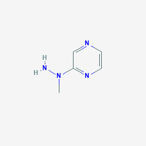 molecular formula C5H8N4 B1350047 2-(1-甲基肼基)吡嗪 CAS No. 76319-95-4