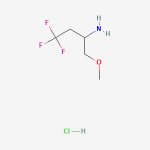 molecular formula C5H11ClF3NO B13500502 4,4,4-Trifluoro-1-methoxybutan-2-amine hydrochloride 