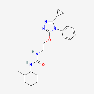 molecular formula C21H29N5O2 B13500512 3-{2-[(5-cyclopropyl-4-phenyl-4H-1,2,4-triazol-3-yl)oxy]ethyl}-1-(2-methylcyclohexyl)urea 