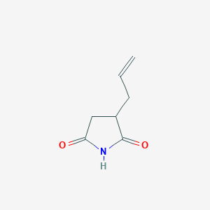 molecular formula C7H9NO2 B13500524 3-(Prop-2-en-1-yl)pyrrolidine-2,5-dione 