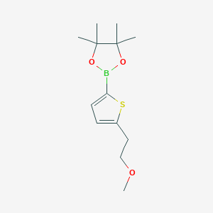 molecular formula C13H21BO3S B13500565 2-(5-(2-Methoxyethyl)thiophen-2-yl)-4,4,5,5-tetramethyl-1,3,2-dioxaborolane 