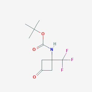 tert-butyl N-[3-oxo-1-(trifluoromethyl)cyclobutyl]carbamate