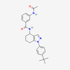 N-[1-(4-tert-butylphenyl)-4,5,6,7-tetrahydro-1H-indazol-4-yl]-3-acetamidobenzamide