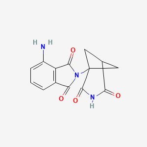 molecular formula C14H11N3O4 B13500875 4-amino-2-{2,4-dioxo-3-azabicyclo[3.1.1]heptan-1-yl}-2,3-dihydro-1H-isoindole-1,3-dione 