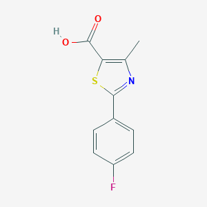 molecular formula C11H8FNO2S B135009 2-(4-氟苯基)-4-甲基-1,3-噻唑-5-羧酸 CAS No. 144060-99-1