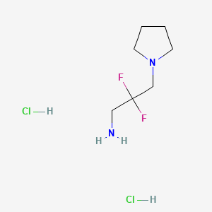 2,2-Difluoro-3-(pyrrolidin-1-yl)propan-1-amine dihydrochloride