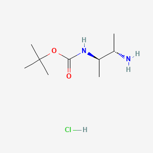 molecular formula C9H21ClN2O2 B13501046 tert-butyl N-[(2R,3S)-3-aminobutan-2-yl]carbamate hydrochloride 