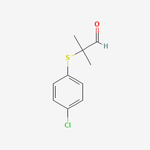 molecular formula C10H11ClOS B1350107 2-[(4-氯苯基)硫烷基]-2-甲基丙醛 CAS No. 56421-90-0