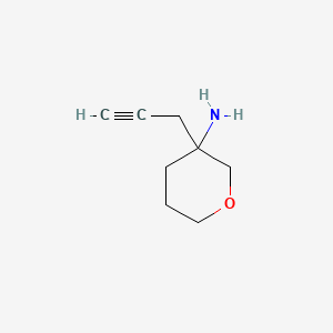 molecular formula C8H13NO B13501098 3-(Prop-2-yn-1-yl)oxan-3-amine 