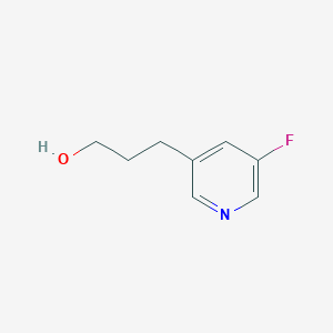 molecular formula C8H10FNO B13501109 3-(5-Fluoropyridin-3-yl)propan-1-ol 