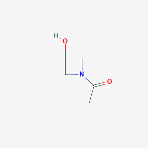 molecular formula C6H11NO2 B13501157 1-(3-Hydroxy-3-methylazetidin-1-yl)ethan-1-one 