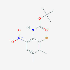 molecular formula C13H17BrN2O4 B13501171 Tert-butyl (2-bromo-3,4-dimethyl-6-nitrophenyl)carbamate 