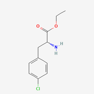 molecular formula C11H14ClNO2 B13501179 ethyl (2R)-2-amino-3-(4-chlorophenyl)propanoate 