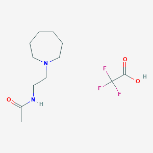 molecular formula C12H21F3N2O3 B13501181 N-[2-(azepan-1-yl)ethyl]acetamide, trifluoroacetic acid 