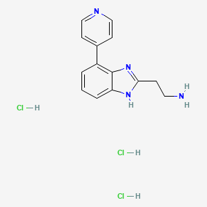 molecular formula C14H17Cl3N4 B13501194 2-[4-(pyridin-4-yl)-1H-1,3-benzodiazol-2-yl]ethan-1-amine trihydrochloride 