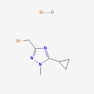 3-(bromomethyl)-5-cyclopropyl-1-methyl-1H-1,2,4-triazole hydrobromide