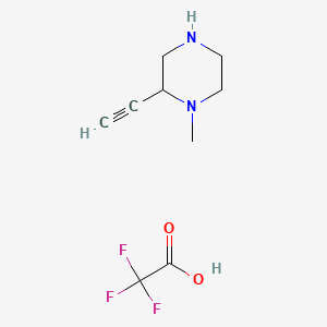 molecular formula C9H13F3N2O2 B13501260 2-Ethynyl-1-methylpiperazine, trifluoroacetic acid 