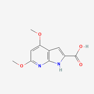 molecular formula C10H10N2O4 B13501276 4,6-dimethoxy-1H-pyrrolo[2,3-b]pyridine-2-carboxylic acid 