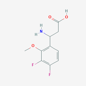 molecular formula C10H11F2NO3 B13501346 3-Amino-3-(3,4-difluoro-2-methoxyphenyl)propanoic acid 