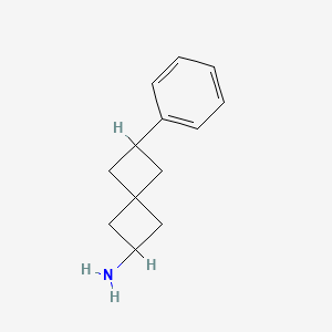 molecular formula C13H17N B13501350 6-Phenylspiro[3.3]heptan-2-amine 