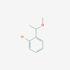 molecular formula C9H11BrO B13501433 1-Bromo-2-(1-methoxyethyl)benzene 