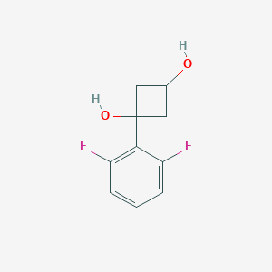 molecular formula C10H10F2O2 B13501456 Rac-(1s,3s)-1-(2,6-difluorophenyl)cyclobutane-1,3-diol,trans 