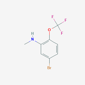 molecular formula C8H7BrF3NO B13501474 5-bromo-N-methyl-2-(trifluoromethoxy)aniline 