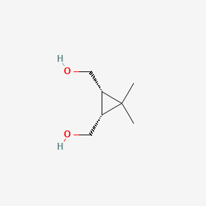 molecular formula C7H14O2 B13501486 [(1S,3R)-3-(hydroxymethyl)-2,2-dimethylcyclopropyl]methanol 