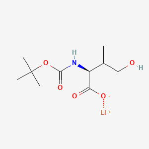 molecular formula C10H18LiNO5 B13501507 lithium(1+) (2S)-2-{[(tert-butoxy)carbonyl]amino}-4-hydroxy-3-methylbutanoate 