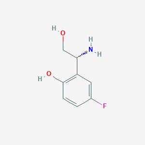 molecular formula C8H10FNO2 B13501512 (R)-2-(1-Amino-2-hydroxyethyl)-4-fluorophenol 