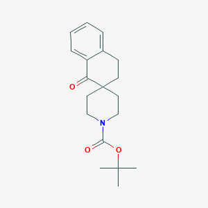 molecular formula C19H25NO3 B13501518 tert-butyl 1-oxo-3,4-dihydro-1H-spiro[naphthalene-2,4'-piperidine]-1'-carboxylate 