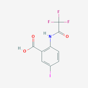 molecular formula C9H5F3INO3 B13501527 5-Iodo-2-(2,2,2-trifluoroacetamido)benzoic acid 