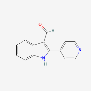 B1350154 2-pyridin-4-yl-1H-indole-3-carbaldehyde CAS No. 590390-88-8