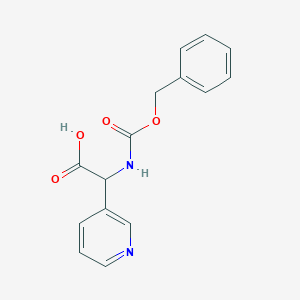 molecular formula C15H14N2O4 B13501541 2-(((Benzyloxy)carbonyl)amino)-2-(pyridin-3-yl)acetic acid 