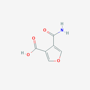 molecular formula C6H5NO4 B13501628 4-Carbamoylfuran-3-carboxylic acid 