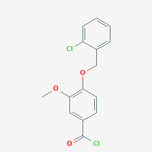 molecular formula C15H12Cl2O3 B1350164 4-[(2-Chlorobenzyl)oxy]-3-methoxybenzoyl chloride CAS No. 381205-83-0